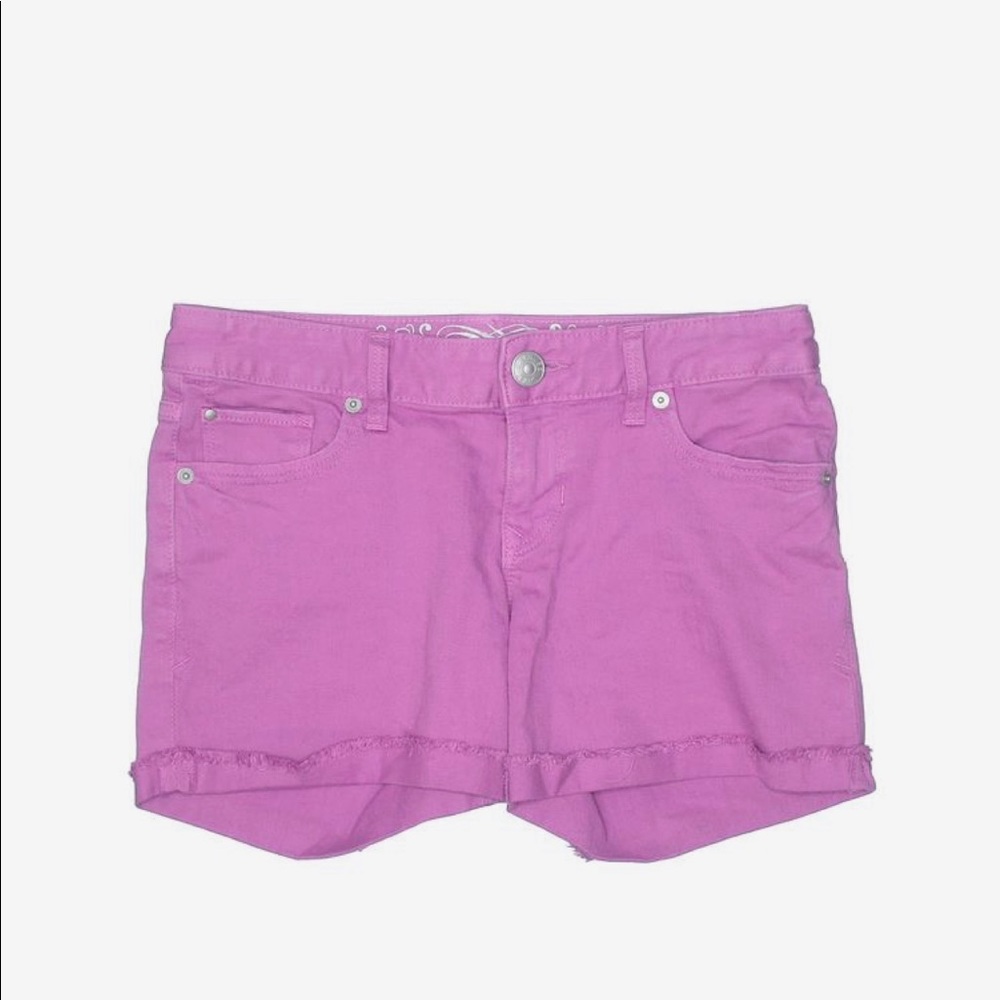 Purple denim express shorts 12